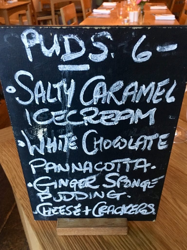 Number 3 Restaurant - Sample Dessert Menu